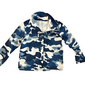 PatPat Set, NWOT, Blue/White Camo, Size: 5-6 Girls, Skirt and Jacket